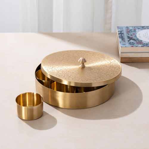 Brass-Masala-Box